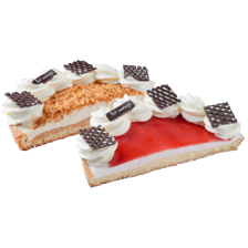 Zwitserse room- of aardbei bavarois vlaai half